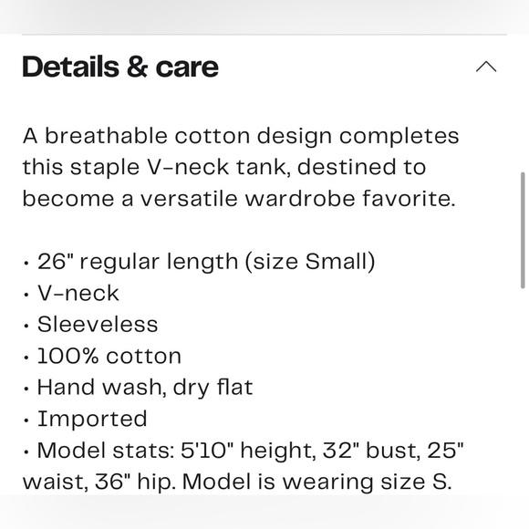 MADEWELL V-Neck Cotton Tank in Gilded Chartreuse. Size Medium. NWT. - Picture 7 of 9